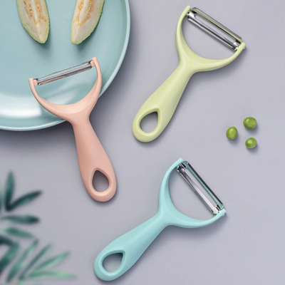 不锈钢削皮刀塑料手柄瓜刨厨房便捷式土豆瓜果削皮器家用