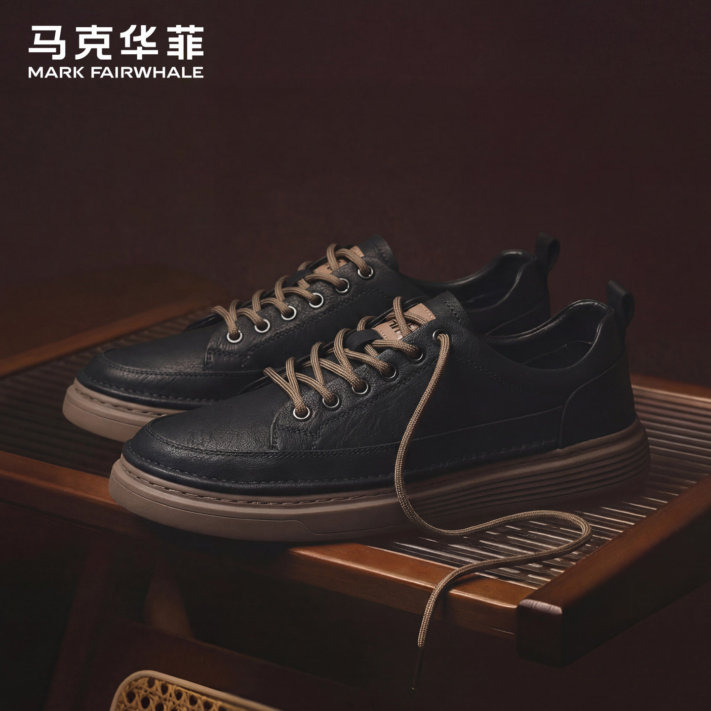 马克华菲皮鞋男款休闲板鞋男士鞋子男鞋商务2026新款英伦风小黑鞋,流行男鞋,休闲皮鞋,淘宝优惠券,粉丝福利购,淘宝优惠卷