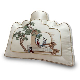 中式宫廷元宝靠垫手工祥云莲花靠包罗汉床扇形大抱枕沙发靠背靠山