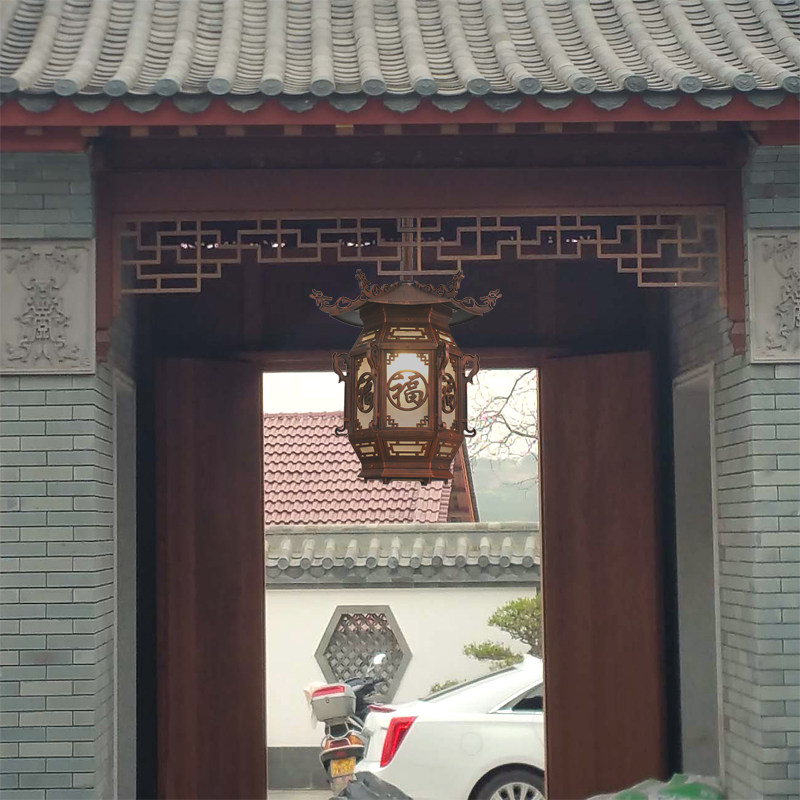 户外吸顶灯防水防虫别墅门头室外庭院大门复古凉亭中式亭子花园灯