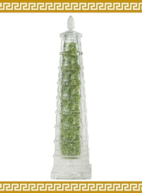 麦玲玲吉庆堂青云直上文昌塔天然橄榄水晶宝塔考生上岸书桌摆件