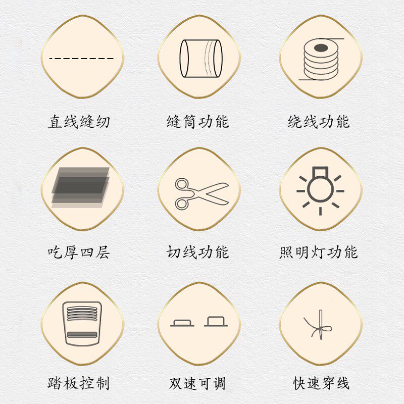 家毅201缝纫机家用小型全自动电动迷你多功能手动吃厚微型缝纫机