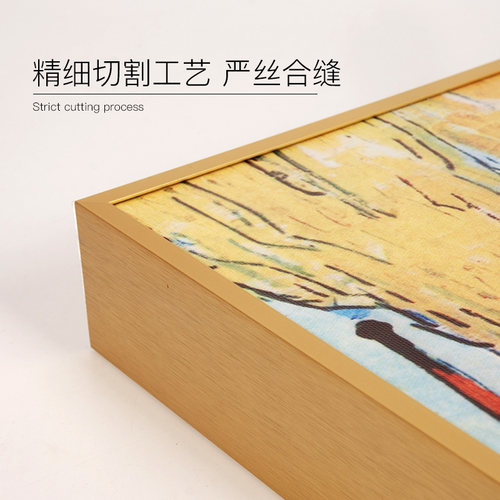 简易窄边加厚铝合金裱框框条油画框外框定制大尺寸金属广告轻奢风