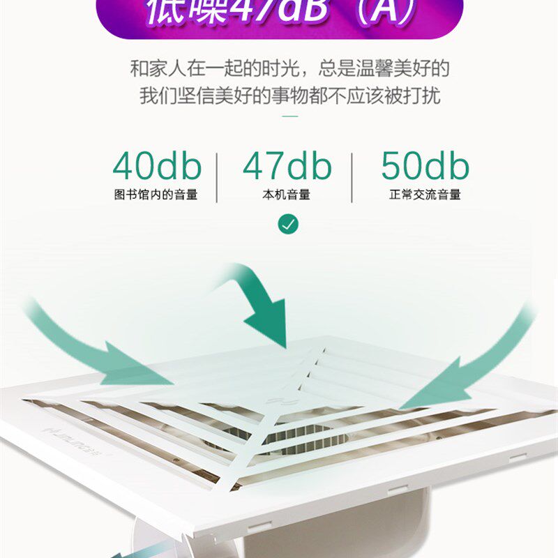 金羚排气扇600*600天花吊顶大功率铝扣板抽风机吸顶式石膏板排风
