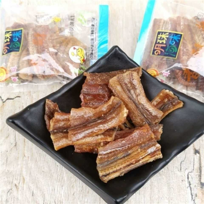 舟山特产明珠香酥鳗嚼劲海鲜干货即食烤鳗鱼干片独立小包称重包邮