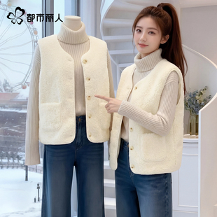 都市丽人摇粒绒马甲女款 冬外穿两面穿夹棉保暖背心外套Y 2025新款