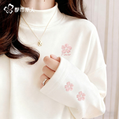 都市丽人白色打底衫 女内搭冬可外穿2026新款 高级感保暖绒德上衣Y