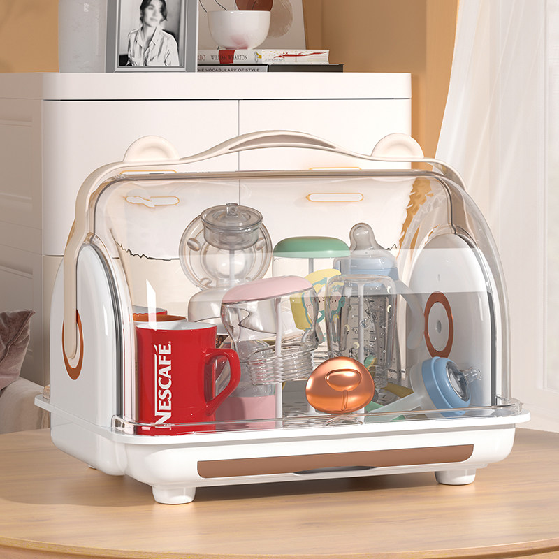 宝宝奶瓶收纳箱防尘餐具沥水架收纳柜带盖架子婴儿辅食工具收纳盒,婴童用品,奶瓶储存盒/奶瓶盒,淘宝优惠券,粉丝福利购,淘宝优惠卷