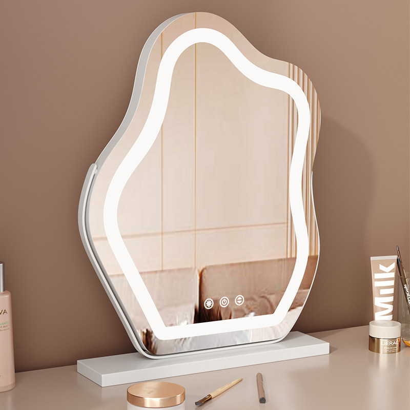 网红云朵镜化妆镜台式led带灯梳妆补光镜ins风桌面简约异型美妆镜,家庭/个人清洁工具,LED化妆镜,淘宝优惠券,粉丝福利购,淘宝优惠卷