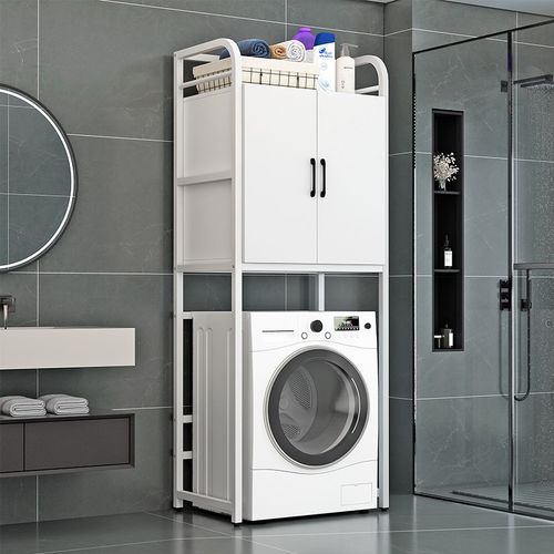 洗衣机置物架落地滚筒洗衣机架子卫生间置物架阳台防晒置物收纳柜