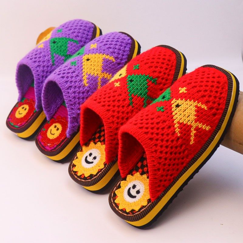 纯手工编织成品拖鞋老式棉拖鞋毛线勾拖鞋女结婚陪嫁结婚拖鞋成品,居家布艺,居家棉拖/棉鞋,淘宝优惠券,粉丝福利购,淘宝优惠卷