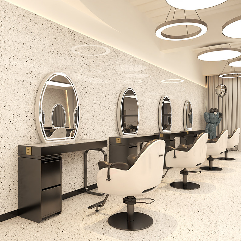 新款网红美发店镜台理发镜子台式单双面镜子美容美发镜发廊专用
