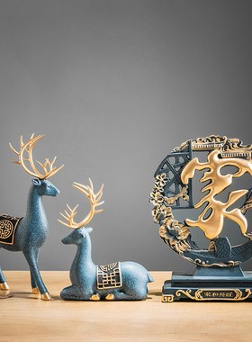 家居入户过道玄关新中式装饰品客厅房间书架摆设大气酒柜摆件