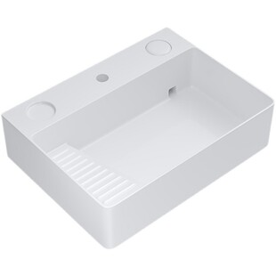 摩狮台控侧边下水台上盆带搓衣板后排水洗脸盆家用卫生间洗手单盆