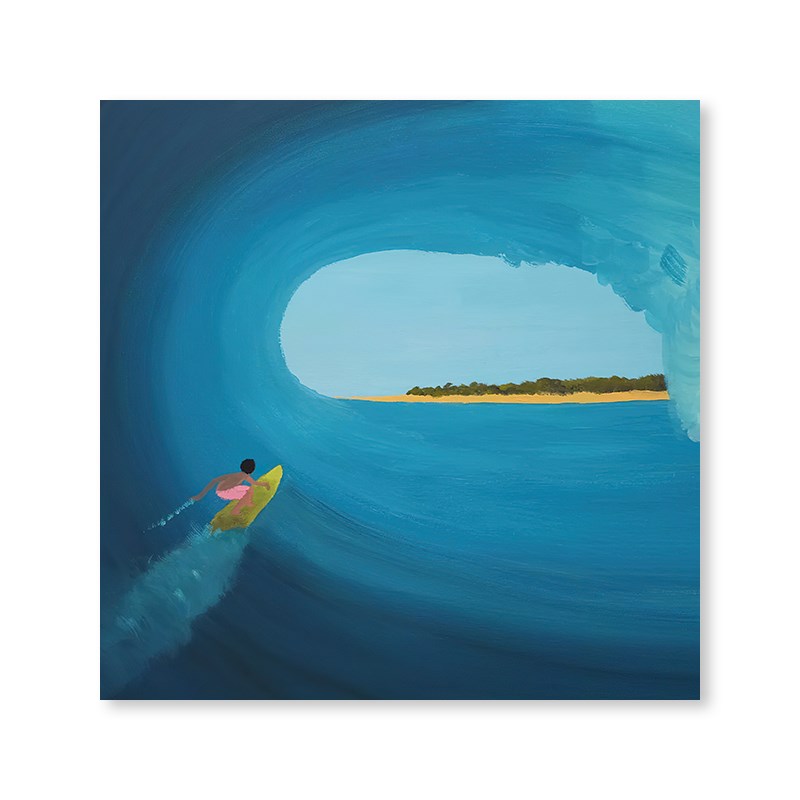 多巴胺小清新冲浪海景装饰画 酒店民宿客厅卧室壁画奶油风ins挂画