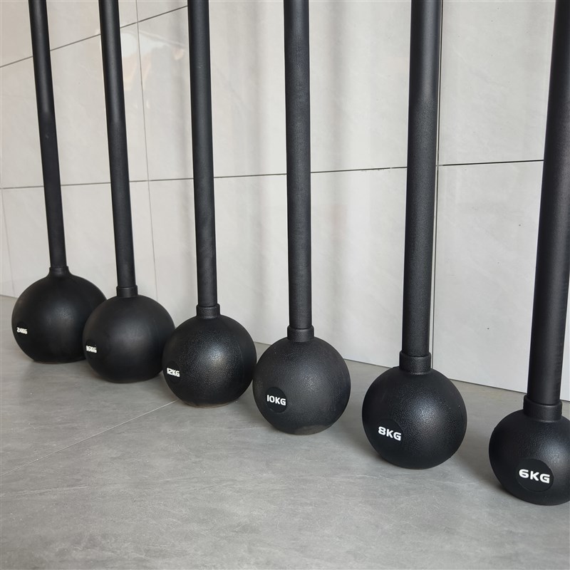 包胶锤铃纯钢实心锤铃健身力量爆发力训练