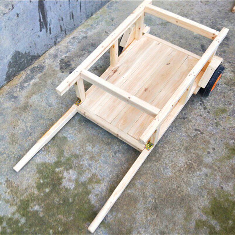 小孩子儿童运动会道具木制板车手推车木头推车竹木玩具幼儿园器材