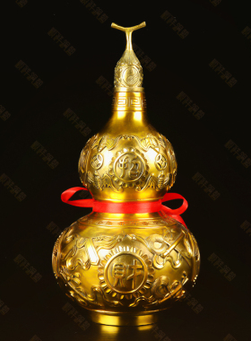 铜葫芦招财镇宅全铜转运开口纯铜葫芦摆件化解八卦大葫芦工艺品