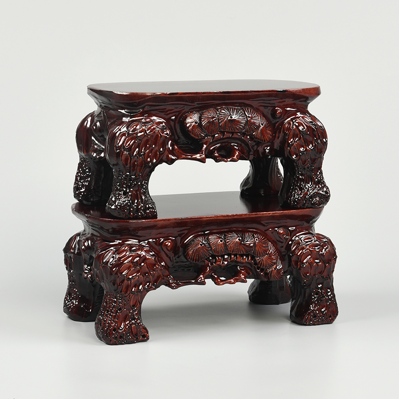 实木雕刻根雕奇石高脚加厚底座摆件鱼缸工艺品花瓶盆木制大托架子