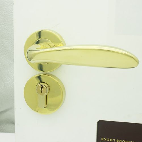 分体锁7250假插芯锁体黑色自提锁7050锁体广东门锁金色分体压把锁