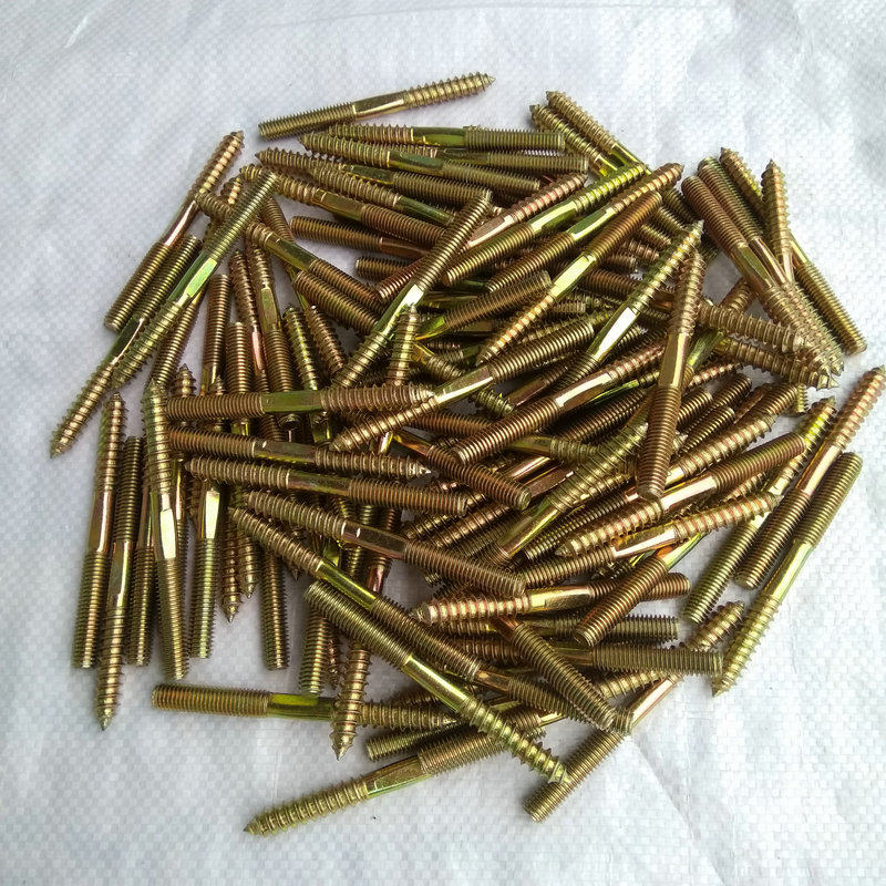 实木铁艺钢楼梯立柱n扶手围护栏杆安装工具配件五金螺丝杆半月木