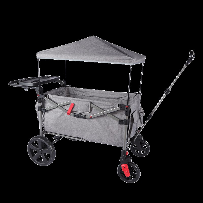 我飞露营车儿童营地车户外折叠推车野营拖车野餐车便携桌板手拉车