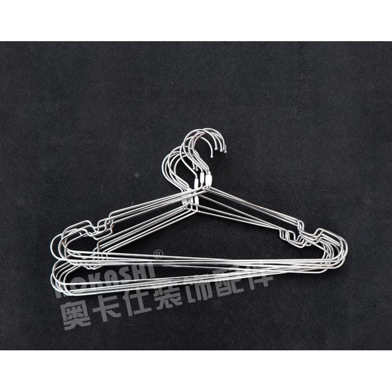 304不锈钢三角衣架实心加厚晾衣架阳台晒衣架干衣撑防滑10只装