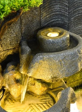 水幕墙假山流水屏风景观循环水庭院布置水景客厅落地喷泉装饰摆件