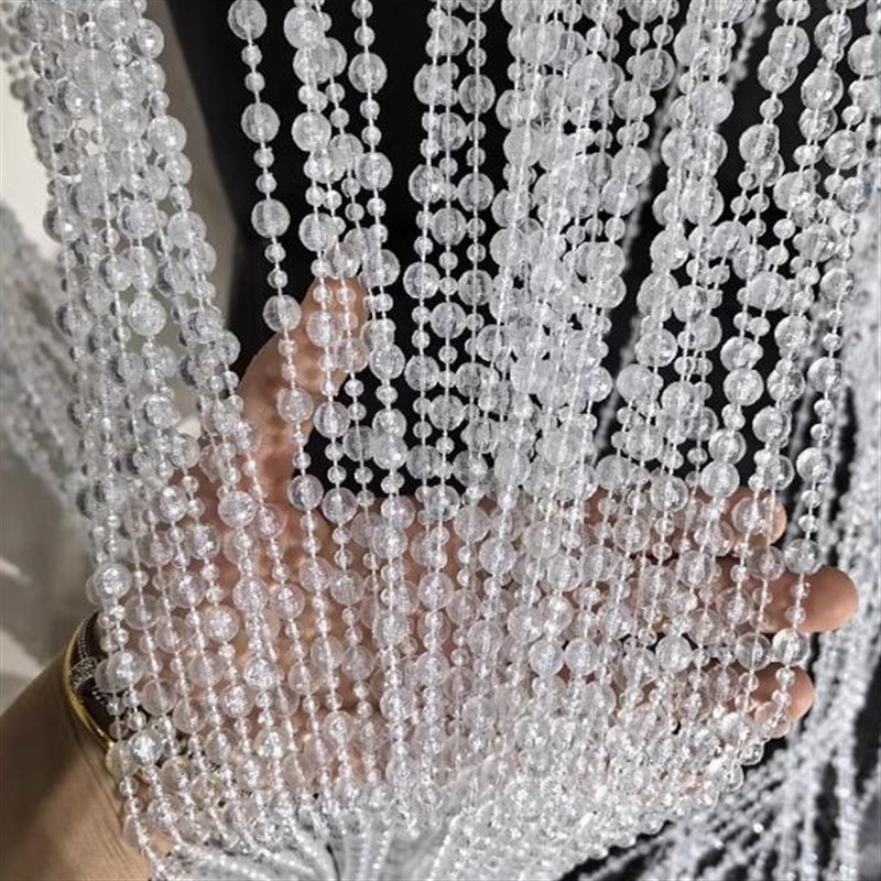 亚克力波浪瑰丽挂件水晶波浪弧形吊顶行云流水白色韩式酒店宴会厅