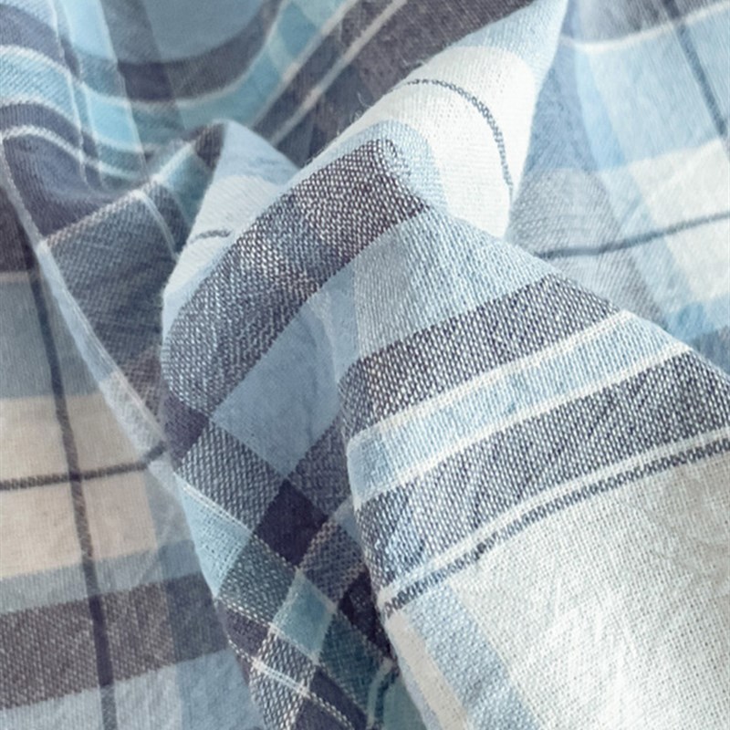 全棉色织水洗棉学生宿舍单人牀笠三件套四件套纯棉被套牀上用品