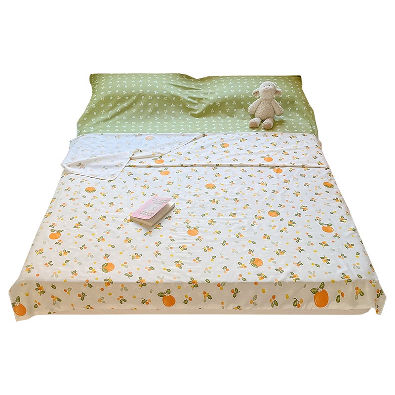 纯棉全棉酒店旅行隔脏睡袋单人出差旅游床单被套一体便携式旅睡宝