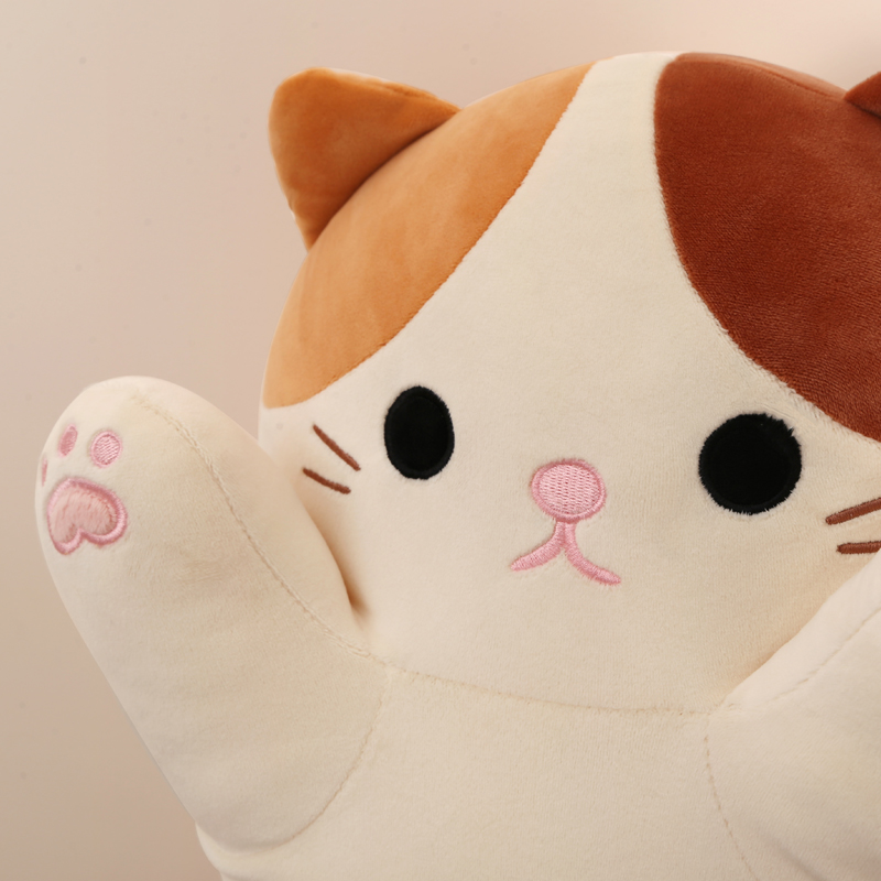 猫咪抱枕女生睡觉可爱毛绒玩具抱睡公仔床上长条娃娃女孩玩偶礼物