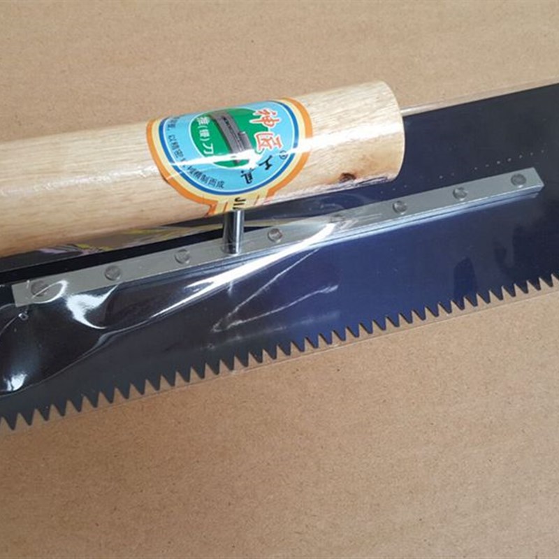 神匠环氧地坪自流平工具镘刀锯齿平口推刮刀抹泥腻子批3040CM包邮