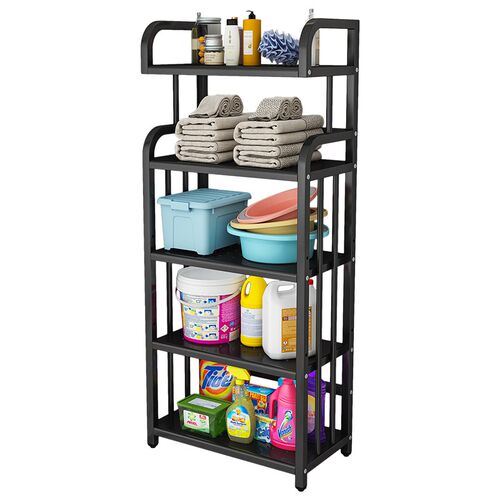 卫生间置物架落地免打孔金属脸盆架多层洗手间厕所防水夹缝收纳架