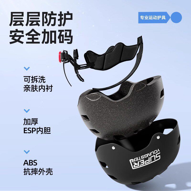 专业滑板护具儿童青少年护膝关节专用装备成人自行车骑行头盔男生