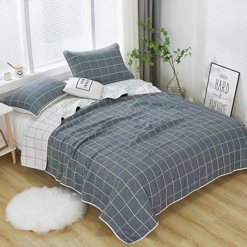 毛巾被纯棉成人夏季六层纱布夏凉被儿童午睡盖毯被子婴儿薄款毛毯