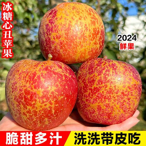 正宗陕西高山丑苹果新鲜应季冰糖心丑苹果昭通盐源富士丑苹果包邮