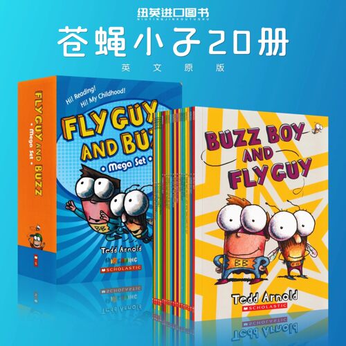英文原版Hi Fly Guy 苍蝇小子20册 可点读 Scholastic全彩英语初级章节桥梁漫画书Fly Guy And Buzz 苍蝇小子分级读物flyguy