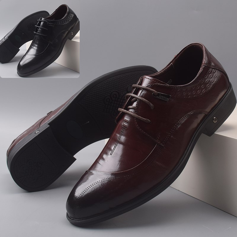 库存捡漏男鞋商务正装休闲春秋防滑英伦韩版尖头新郎结婚皮鞋