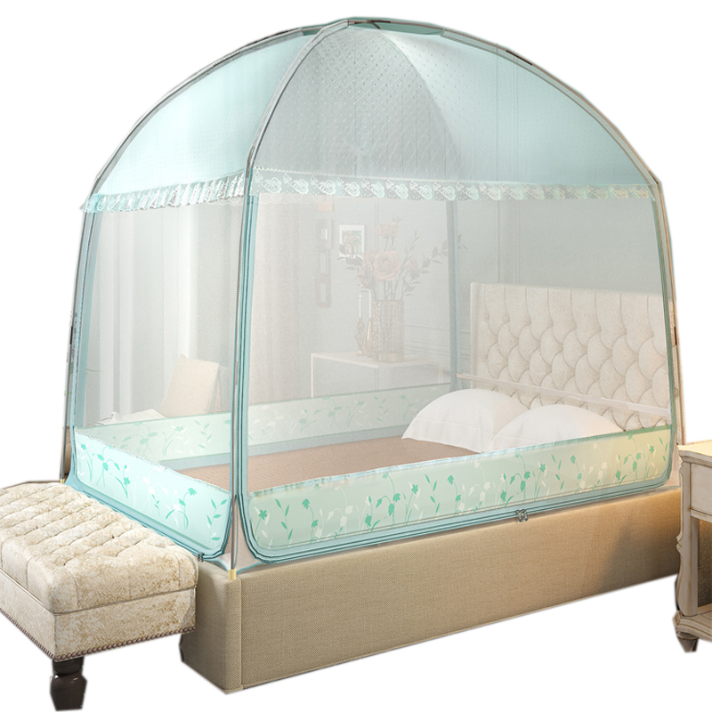 蚊帐1.8m床双人家用纹账帐篷蒙古包文章x2.0米1.2宝宝防摔1.5加密