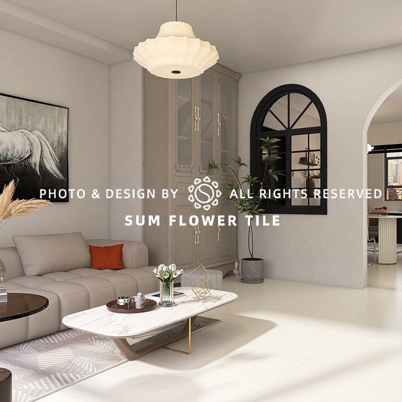 柔光砖肌肤釉客厅卧室地砖750X1500I奶油白素色厨房墙砖卫生间瓷