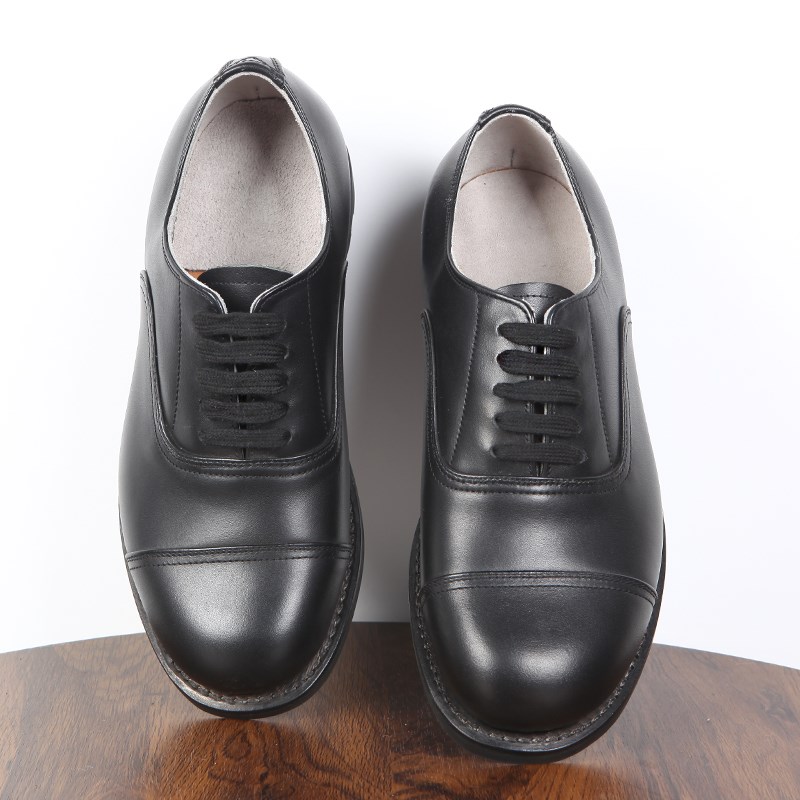 3516厂圆头65式三接头皮鞋趟底透气系带休闲父亲鞋男鞋工作鞋