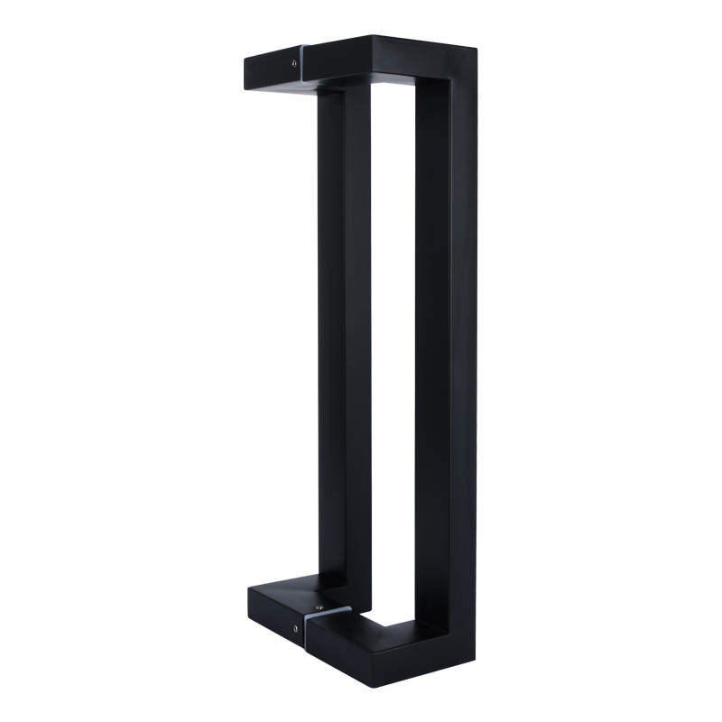 固钛不锈钢大拉手加厚方管玻璃门把手双弯拐角木门有框门对装扶手