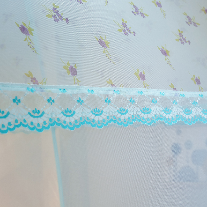 蒙古包蚊帐家用1.8m床1.5m三开门拉链有底支架防摔2米床夏季宿舍