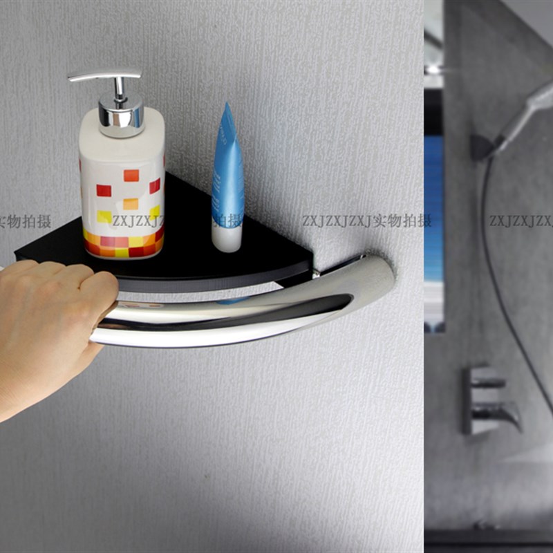 304淋浴房置物架 化妆室老人无障碍安全扶手 浴室三角架不锈钢