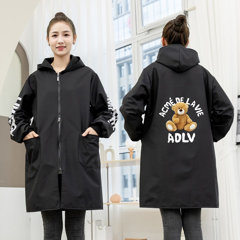 加绒罩衣成人防水防油污长袖工作服秋冬加厚外穿大褂男女家用厨房