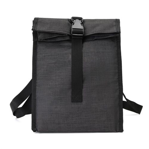 男士饭盒袋饭盒包斜挎保温袋男生黑色铝箔便当包便当袋饭袋手提