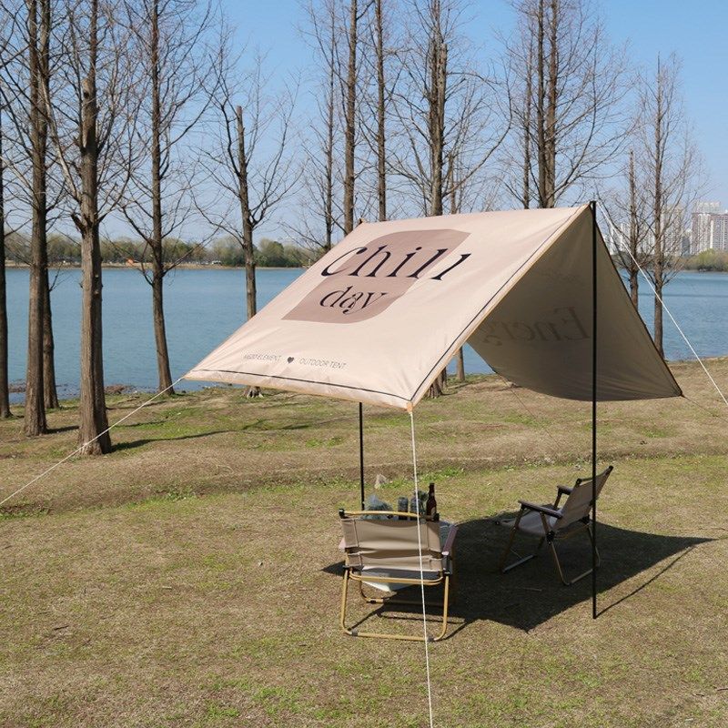 ins风野餐露营天幕帐篷户外野营防晒闺蜜情侣小众野餐便携遮阳布