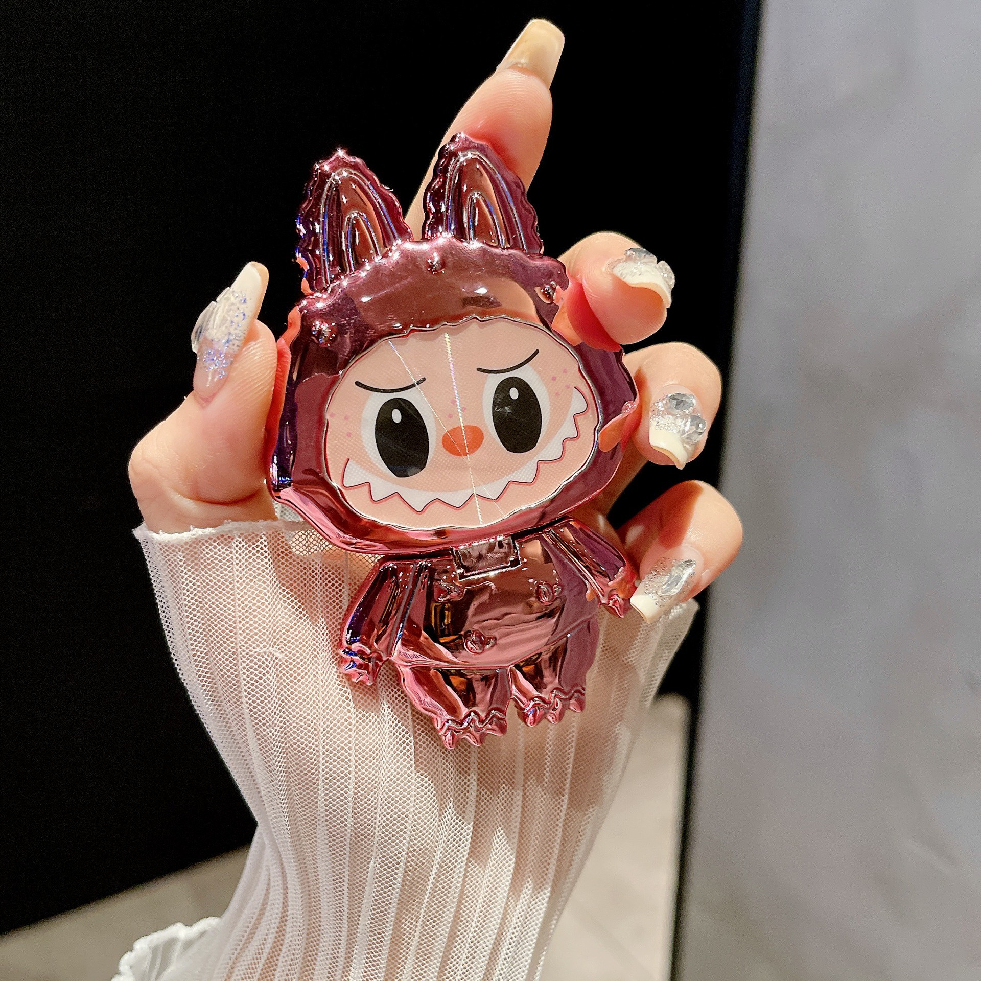 Labubu Charm! Cute 360° Rotating Mirror & Phone Stand - Taobao product photo 8