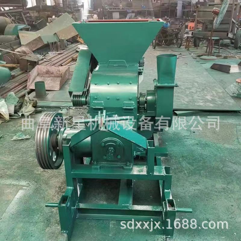 养殖牛羊猪草料花生秧粉碎机 锤片式稻壳豆糠打粉机 甲壳素磨粉机